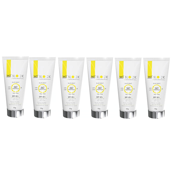 360° Block Sunscreen Gel (50gm Each) SPF 50+ - Nibasu