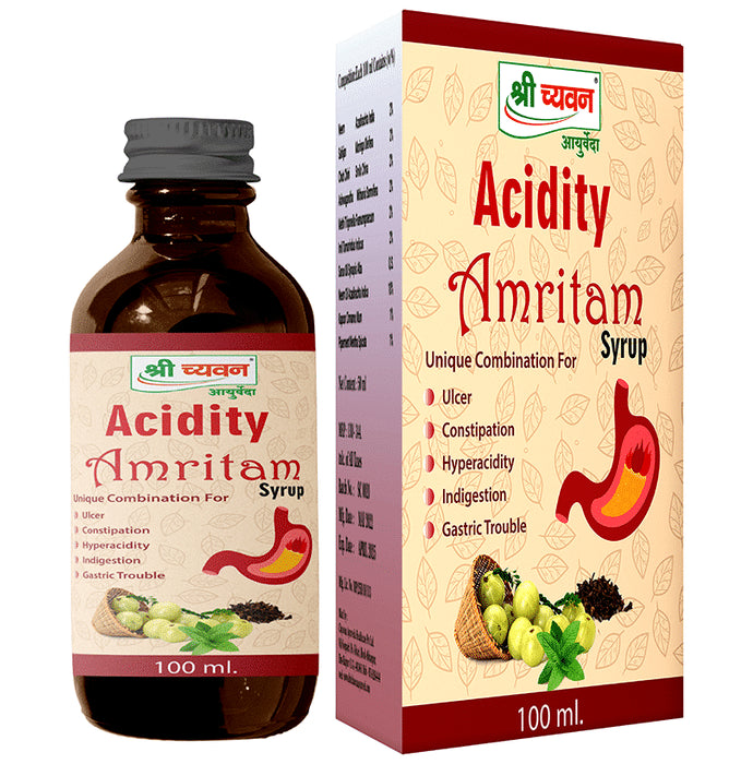 Shri Chyawan Acidity Amritam Syrup (100ml Each) - Nibasu