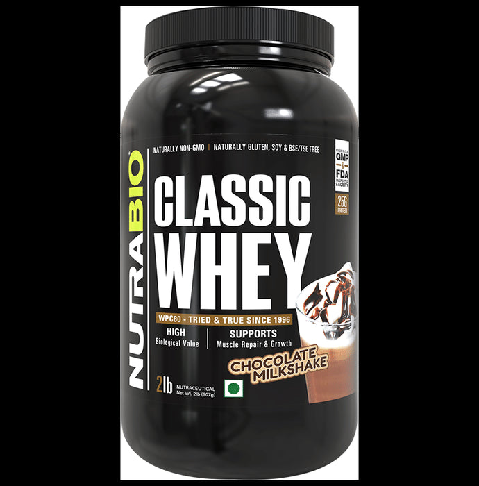 Nutra Bio Classic Whey Powder Chocolate Milkshake - Nibasu