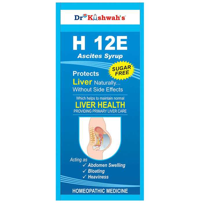 Dr Kushwah's H 12E Ascites Syrup Sugar Free - Nibasu