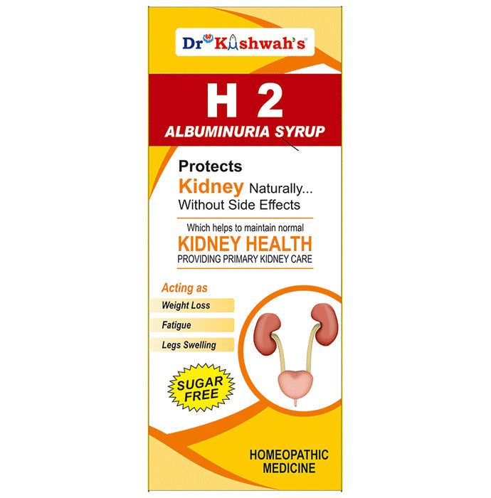 Dr Kushwah's H 2 Albuminuria Syrup Sugar Free - Nibasu