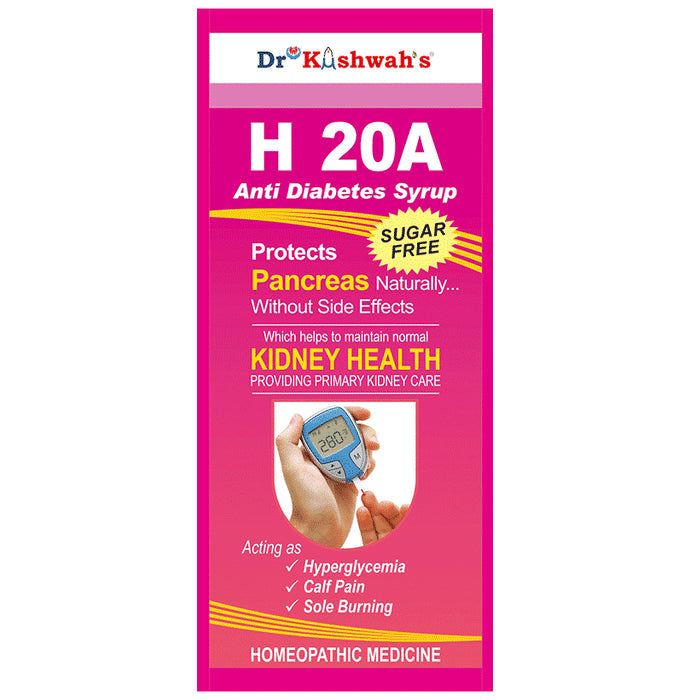 Dr Kushwah's H 20A Anti Diabetes Syrup Sugar Free - Nibasu