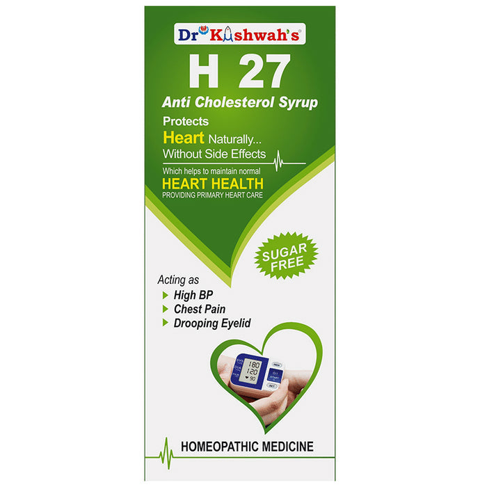 Dr Kushwah's H 27 Anti Cholesterol Syrup Sugar Free - Nibasu