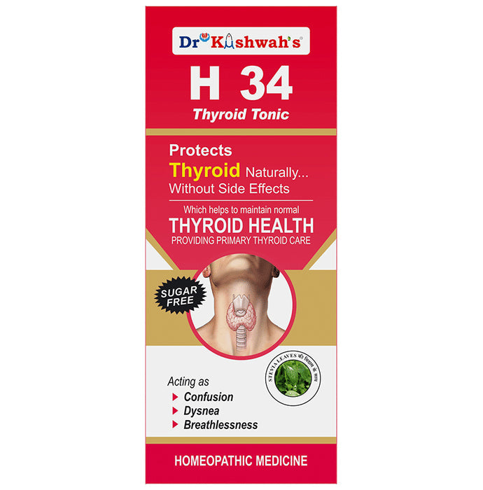 Dr Kushwah's H 34 Thyroid Tonic Sugar Free - Nibasu
