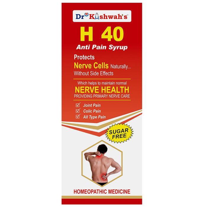 Dr Kushwah's H 40 Anti Pain Syrup Sugar Free - Nibasu