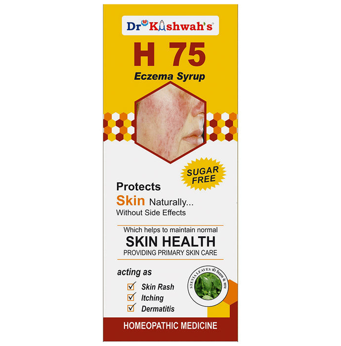 Dr Kushwah's H 75 Eczema Syrup Sugar Free - Nibasu
