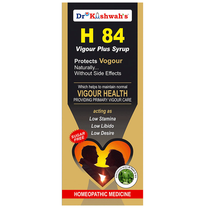 Dr Kushwah's H 84 Vigour Plus Syrup Sugar Free - Nibasu