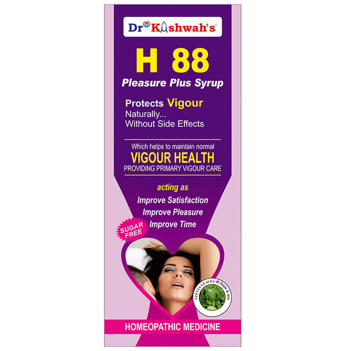 Dr Kushwah's H 88 Pleasure Plus Syrup Sugar Free - Nibasu