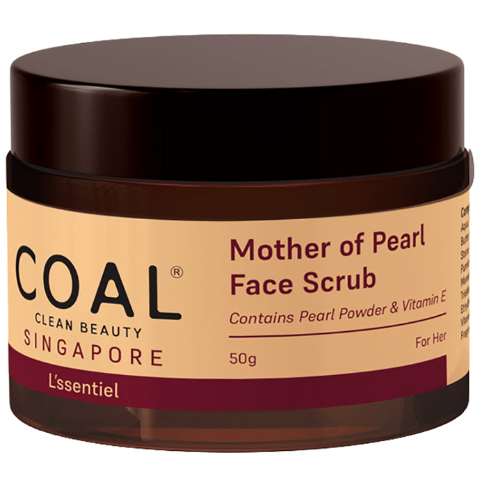 Coal Clean Beauty Mother of Pearl Face Scrub for Women - Nibasu