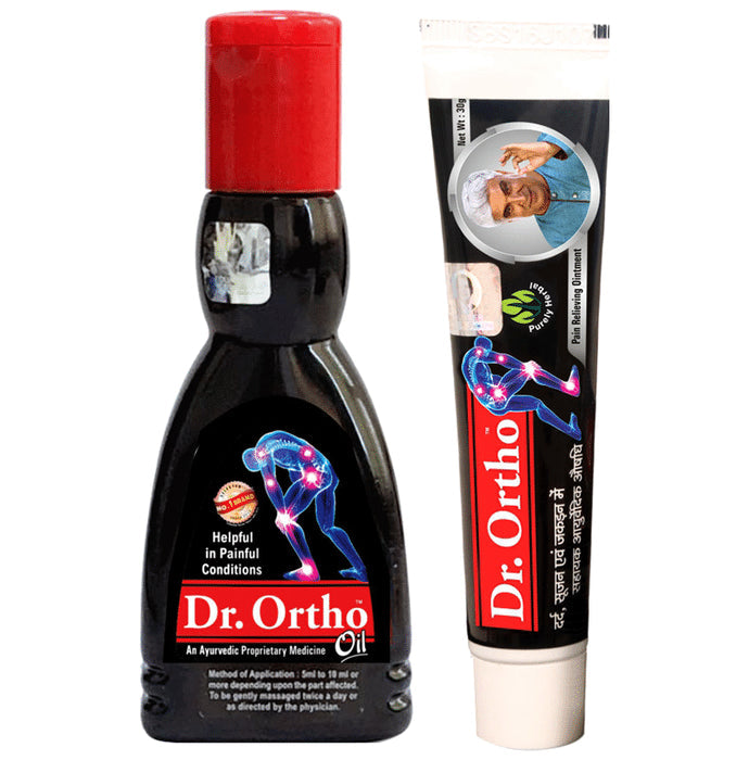 Dr Ortho Combo of Pain Relief Oil 60ml & Pain Relief Ointment 30gm - Nibasu