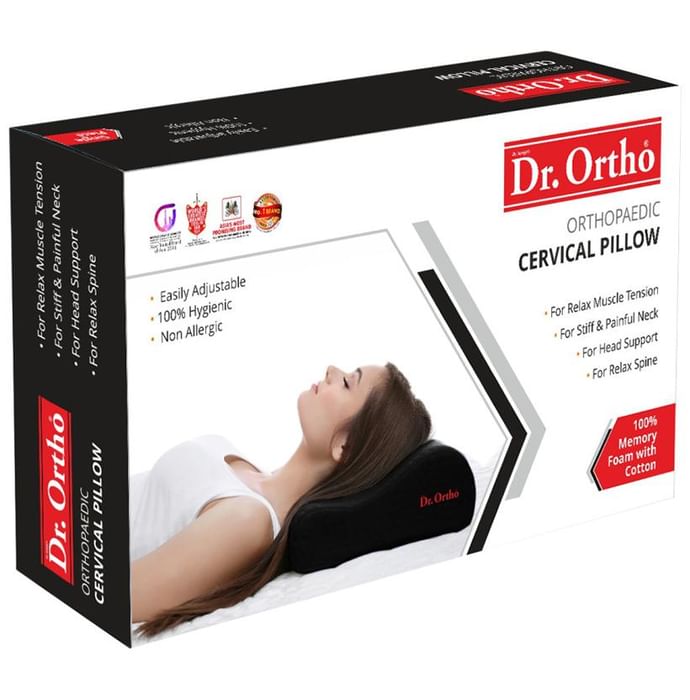 Dr Ortho Orthopaedic Cervical Pillow Universal Black - Nibasu