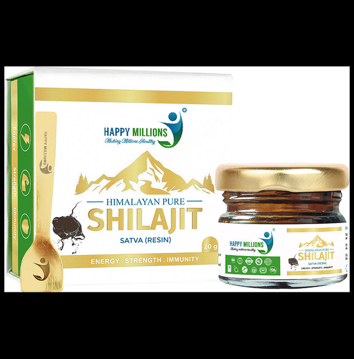 Happy Millions Pure Shilajit Resin | Immunity & Strength Booster - Nibasu
