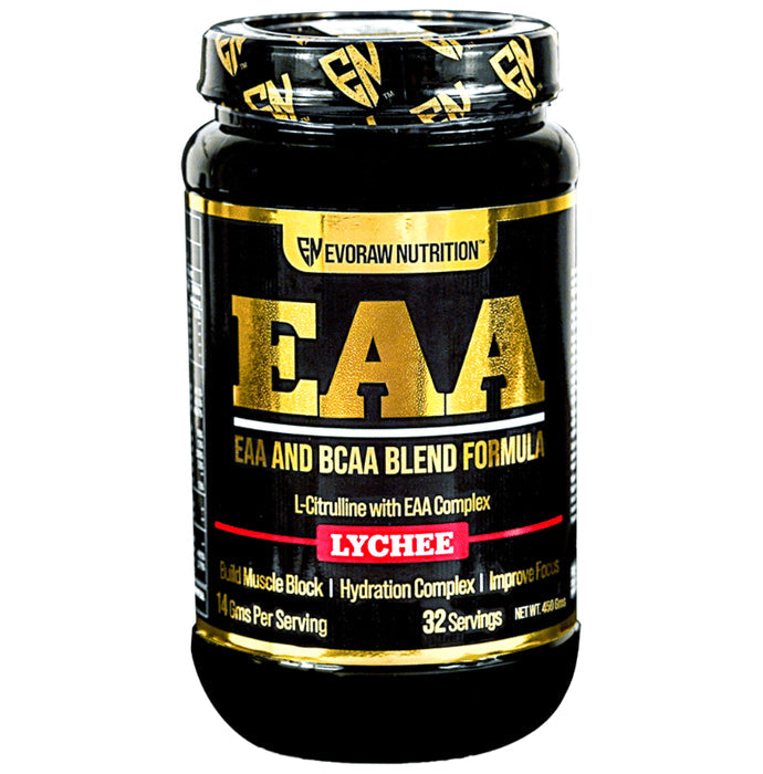 Evoraw Nutrition EAA and BCAA Blend Formula Powder Lychee - Nibasu
