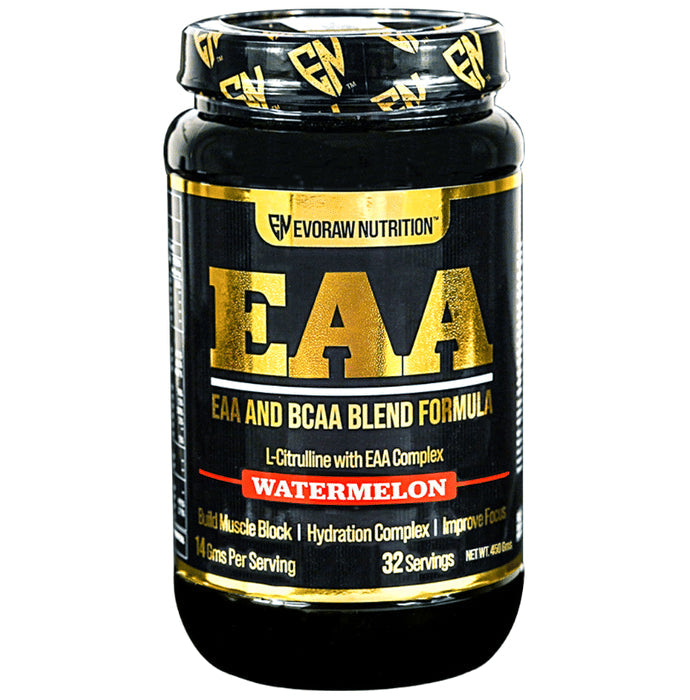 Evoraw Nutrition EAA and BCAA Blend Formula Powder Watermelon - Nibasu