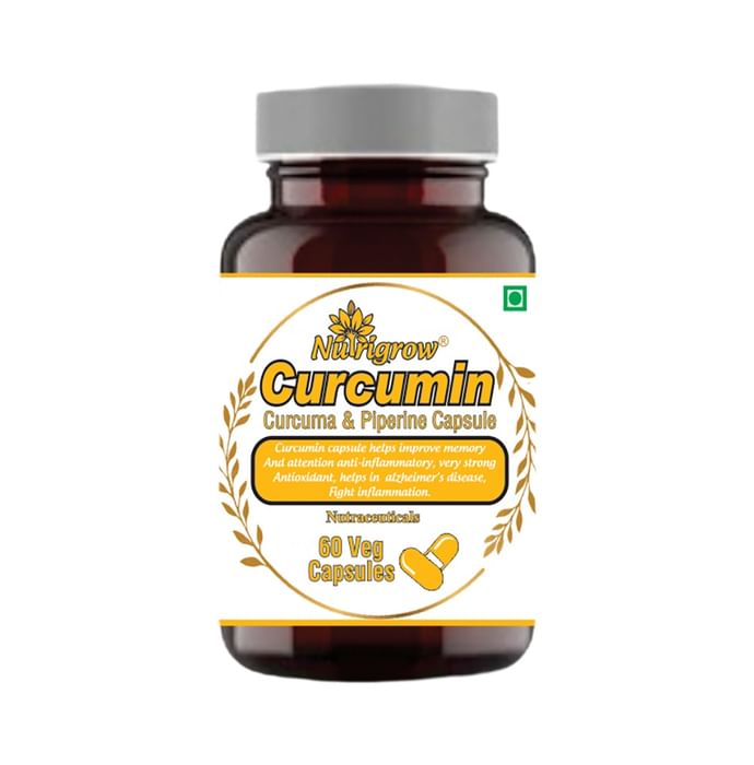 Nutrigrow Curcumin Veg Capsule - Nibasu