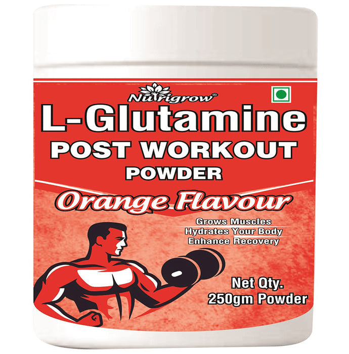 Nutrigrow L-Glutamine Post Workout Powder Orange - Nibasu