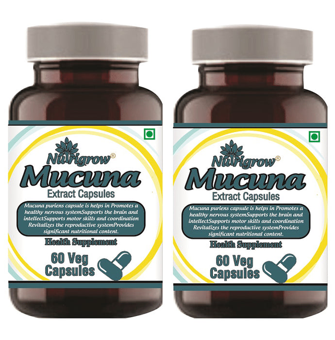 Nutrigrow Mucuna Puriens Veg Capsule (60 Each) - Nibasu