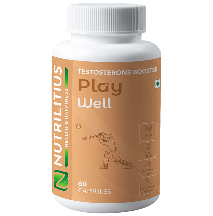 Nutrilitius Play Well Testosterone Booster Capsule - Nibasu