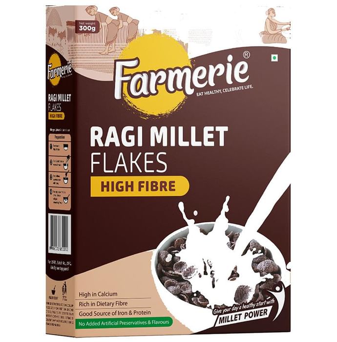 Farmerie Ragi Millet High Fibre Flakes - Nibasu