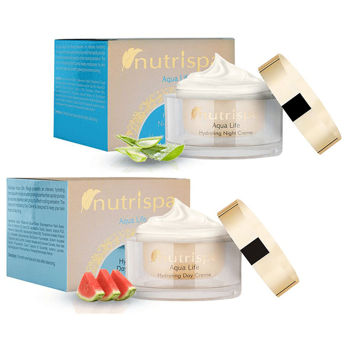 Nutrispa Combo Pack of Aqua Life Hydrating Day Creme & Aqua Life Hydrating Night Creme - Nibasu