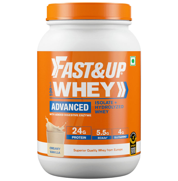 Fast&Up 100% Hydrolysed Iso Whey Advanced Powder Creamy Vanilla - Nibasu