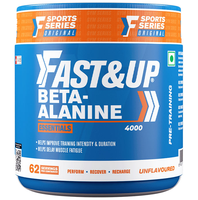 Fast&Up Beta-Alanine Essentials Supports Training Intensity and Duration & Delay Muscle Fatigue Powder Unflavored - Nibasu