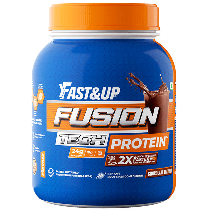 Fast&Up Fusion Tech Protein Supports Body Mass Composition Chocolate - Nibasu