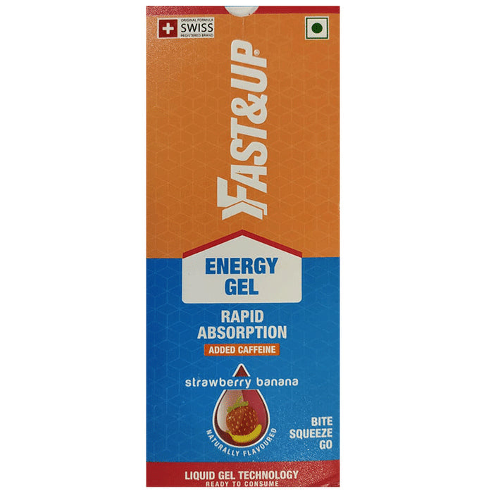 Fast&Up Gel Sachet | Rapid Absorption & Liquid Gel Technology | Flavour Strawberry Banana - Nibasu