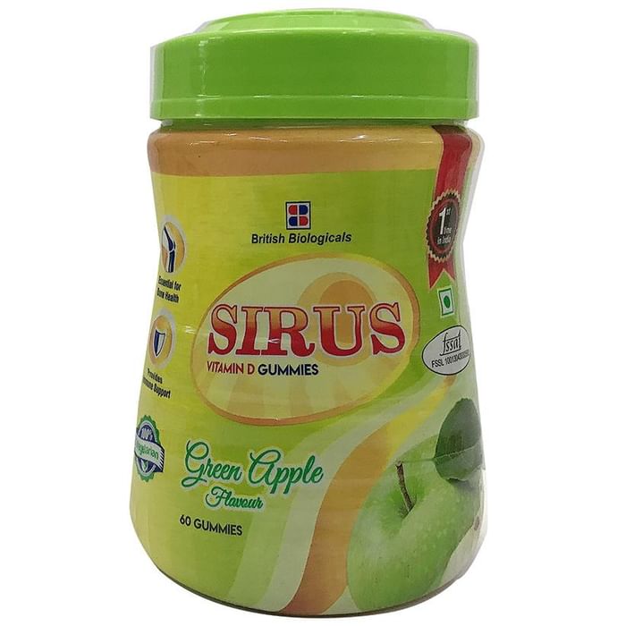 Sirus Vitamin D Gummy Green Apple - Nibasu