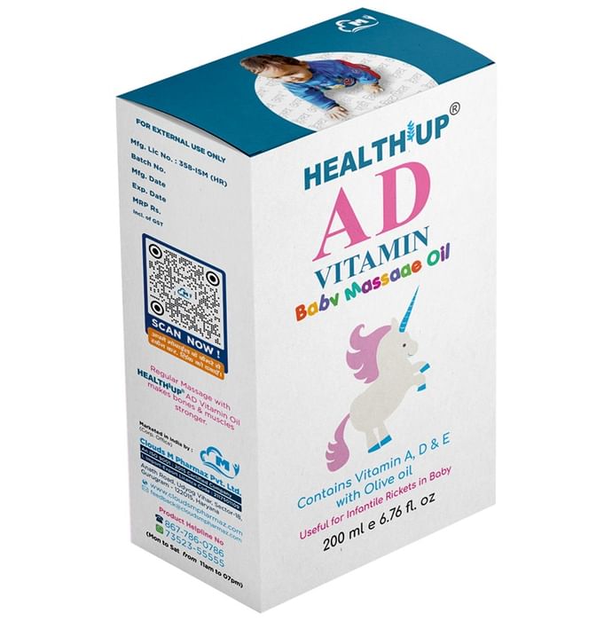 Health Up AD Vitamin Baby Massage Oil - Nibasu