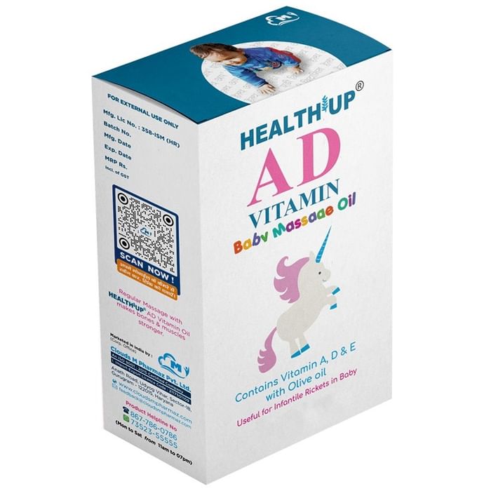 Health Up AD Vitamin Baby Massage Oil - Nibasu