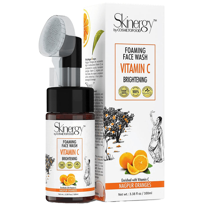 Cosmetofood Vitamin C Brightening Foaming Face Wash - Nibasu