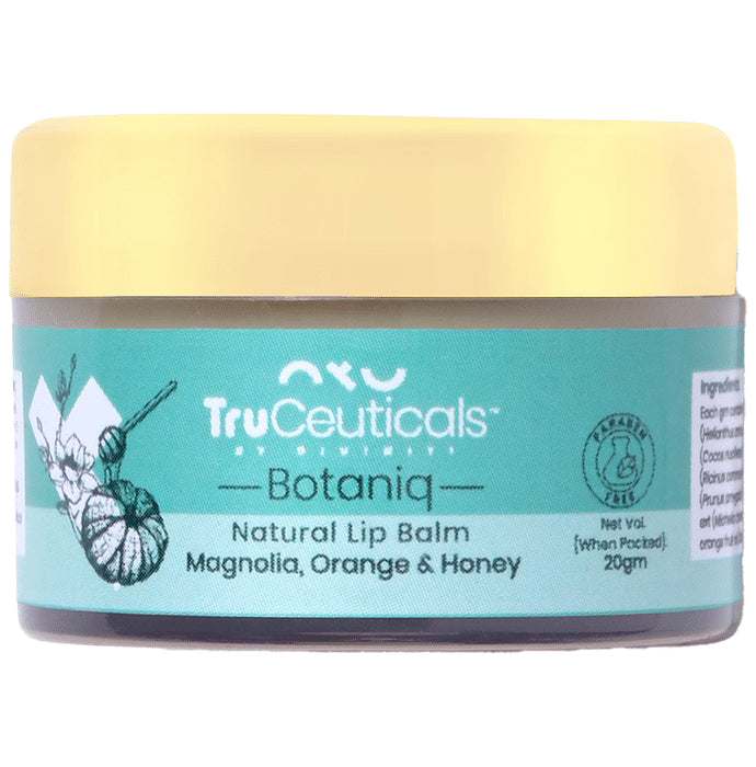 Truceuticals Botaniq Natural Lip Balm Magnolia, Orange & Honey - Nibasu