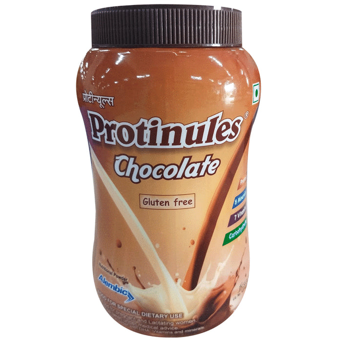 Protinules Powder with Whey Protein, DHA, Vitamins & Minerals | Flavour Chocolate - Nibasu