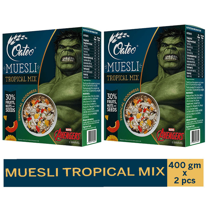 Oateo Muesli (400gm Each) Tropical Mix - Nibasu