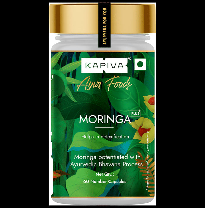 Kapiva Ayur Foods Moringa Plus | Helps in Detoxification Capsule - Nibasu