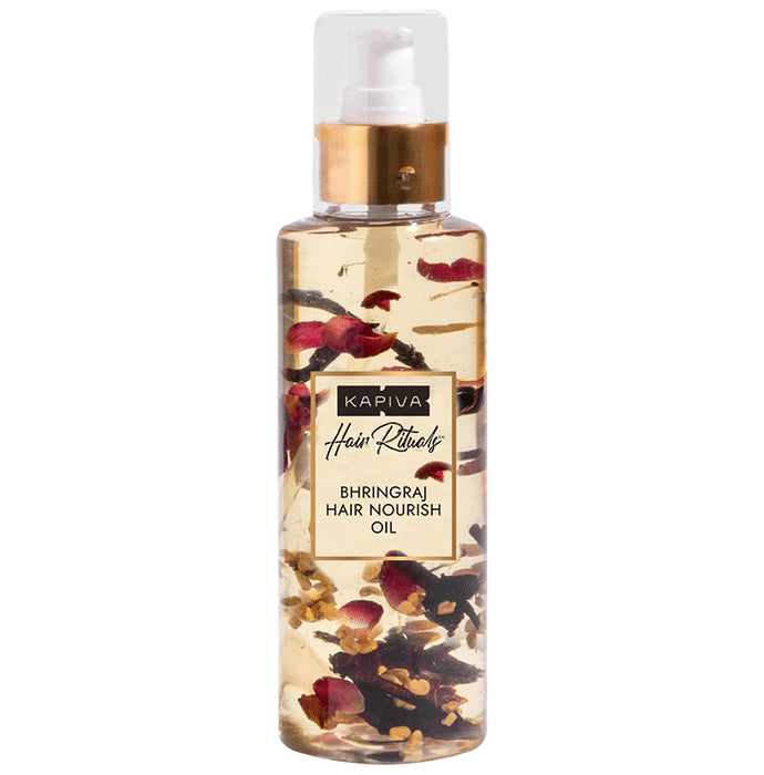 Kapiva Bhringraj Hair Nourish Oil | 100% Ayurvedic, Voluminous Hair Within 90 Days Oil - Nibasu