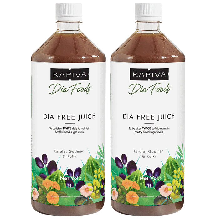 Kapiva Diafree Juice for Diabetes Care | Helps Maintain Healthy Blood Sugar Levels - Nibasu