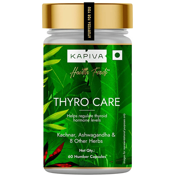 Kapiva Kapiva Thyro Care Capsule | Manage Hypothyroidism | Reduce dependence on Thyroid Medicines | Capsule - Nibasu