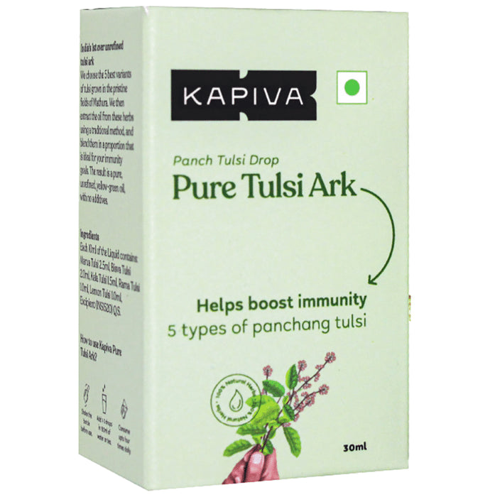 Kapiva Panch Tulsi Drops Pure Tulsi Ark | Natural Immunity Booster - Nibasu