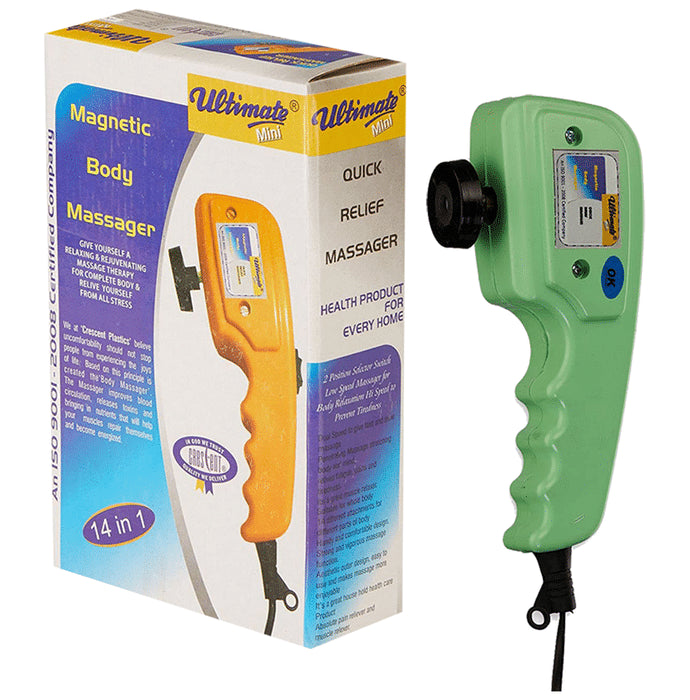 Crescent Ultimate Mini 14 in 1 Magnetic Body Massager Green - Nibasu