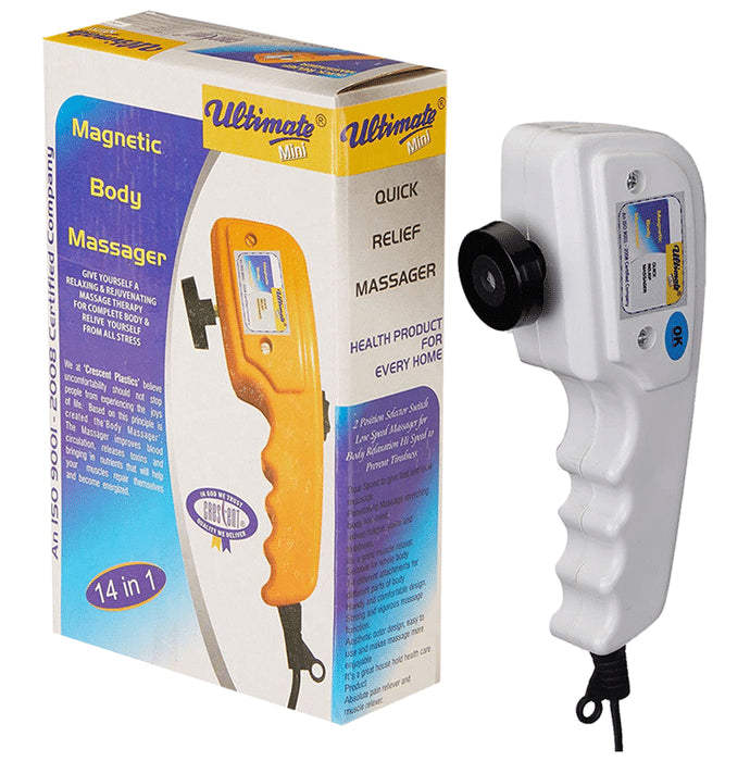 Crescent Ultimate Mini 14 in 1 Magnetic Body Massager White - Nibasu