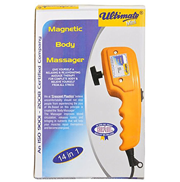 Crescent Ultimate Mini 14 in 1 Magnetic Body Massager Yellow - Nibasu