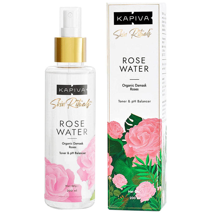 Kapiva Organic Rose Water / Gulab Jal | Premium Face Mist & Toner For Brighter & Hydrated Skin - Nibasu
