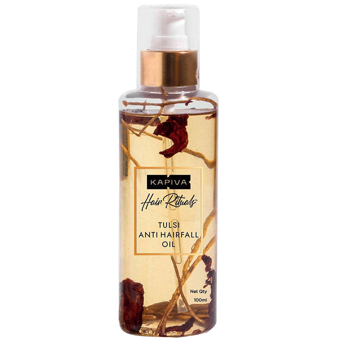 Kapiva Tulsi Anti-Hair Fall Oil | Visible Results in 2 Months | 100% Ayurvedic | Tulsi-Based Oil - Nibasu
