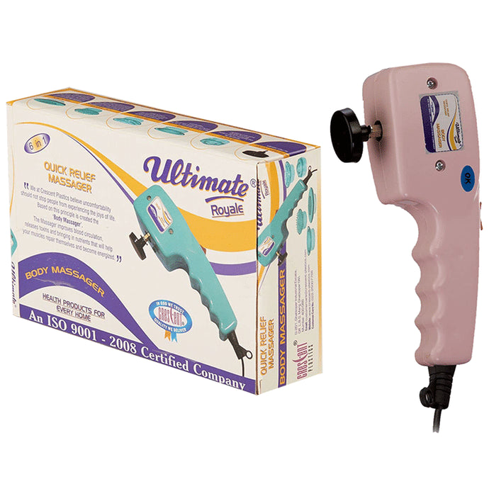Crescent Ultimate Royale 6 In 1 Quick Relief Body Massager Pink - Nibasu