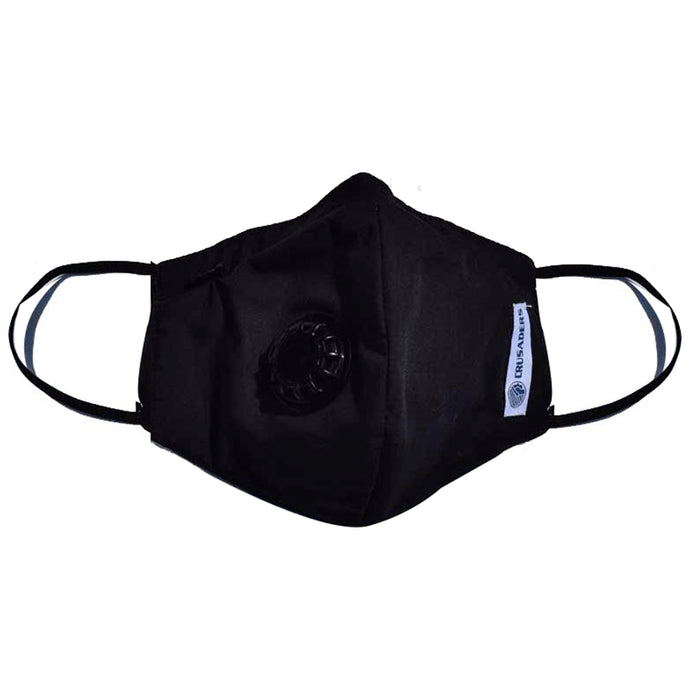 Crusaders Washable Marathon Mask N99 + Carbon 4 Layer Filter Black - Nibasu
