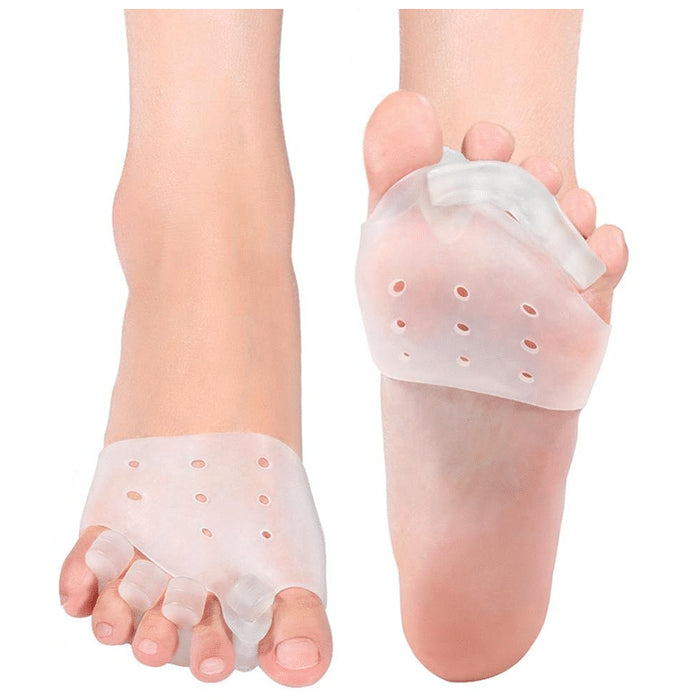 Skudgear Combo Pack of Bunion Corrector Toe Separator & Toes Aligner Foot Pad (1 Pair Each) - Nibasu