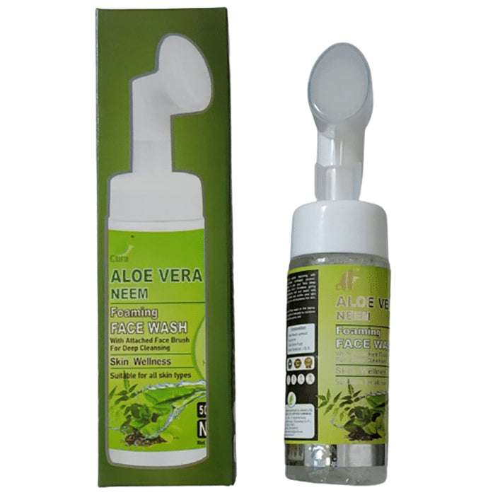 Cura Aloe Vera Neem Foaming Face Wash - Nibasu
