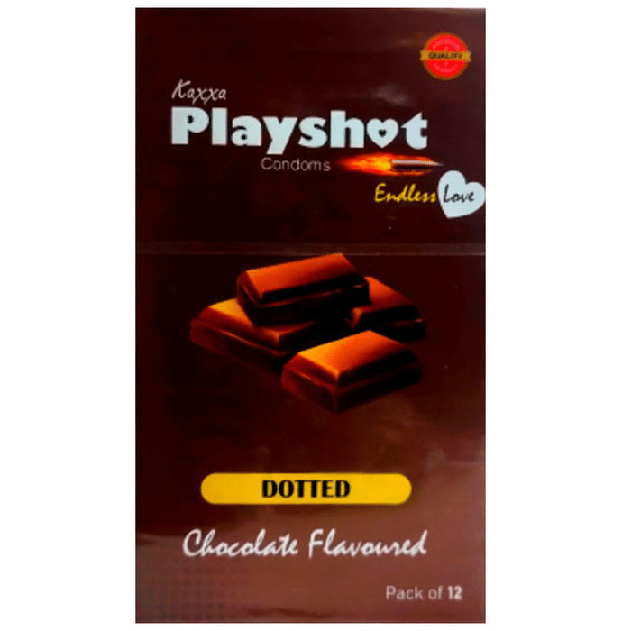 Kaxxa Playshot Dotted Condom Chocolate - Nibasu